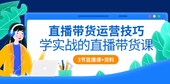 （10229期）直播带货运营技巧，学实战的直播带货课（3节直播课+配套资料）-网创学习网