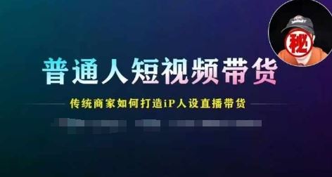 普通人短视频带货，传统商家如何打造IP人设直播带货-网创学习网