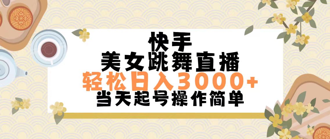 （11565期）快手美女跳舞直播，轻松日入3000+简单无脑-网创学习网