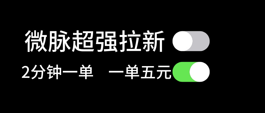 （11580期）微脉超强拉新， 两分钟1单， 一单利润5块，适合小白-网创学习网