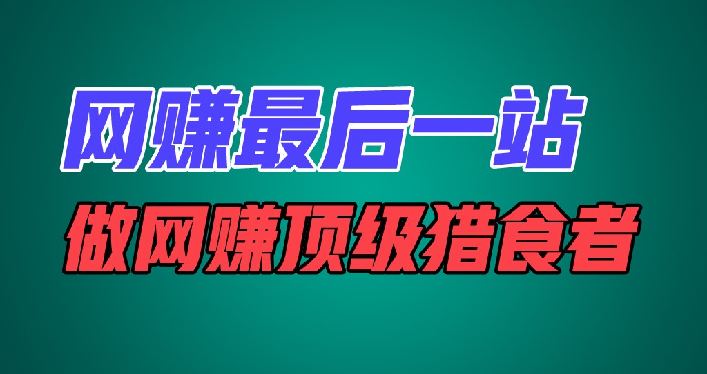 网赚最后一站，卖项目，做网赚顶级猎食者-网创学习网