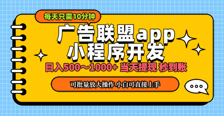 （11645期）小程序开发 广告赚钱 日入500~1000+ 小白轻松上手！-网创学习网