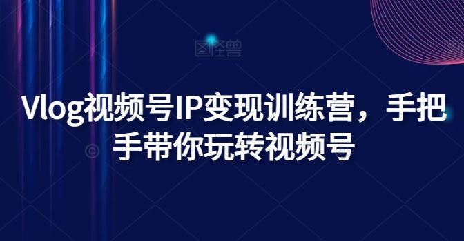 Vlog视频号IP变现训练营，手把手带你玩转视频号-网创学习网