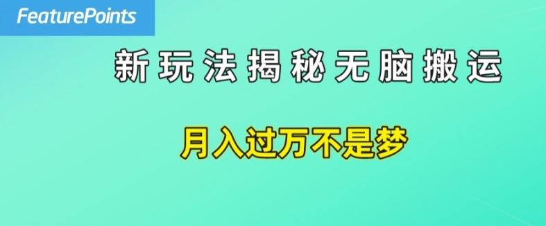 简单操作，每天50美元收入，搬运就是赚钱的秘诀【揭秘】-网创学习网