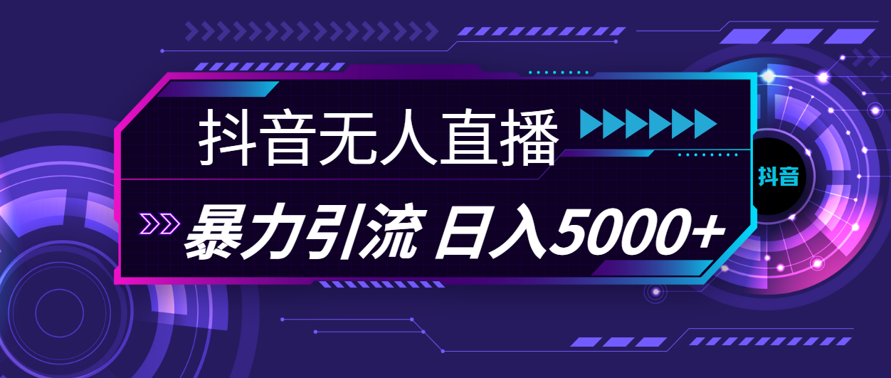 （11709期）抖音无人直播，暴利引流，日入5000+-网创学习网