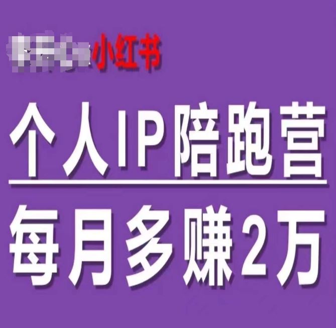 小红书个人IP陪跑营，60天拥有自动转化成交的双渠道个人IP，每月多赚2w-网创学习网