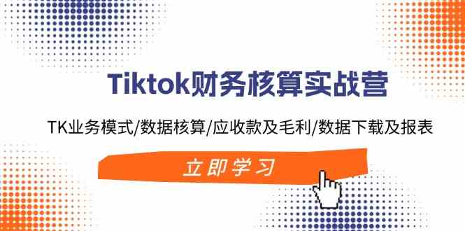 Tiktok财务核算实战营：TK业务模式/数据核算/应收款及毛利/数据下载及报表-网创学习网