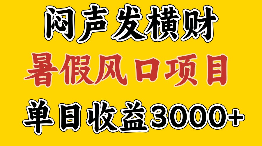 30天赚了7.5W 暑假风口项目，比较好学，2天左右上手-网创学习网