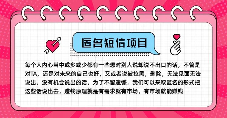 冷门小众赚钱项目，匿名短信，玩转信息差，月入五位数【揭秘】-网创学习网