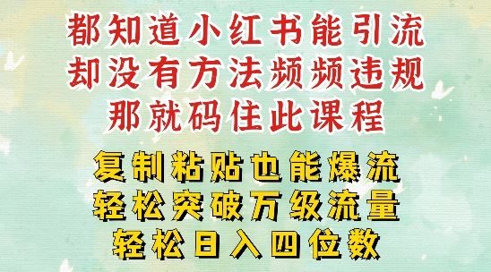 小红书靠复制粘贴一周突破万级流量池干货，以减肥为例，每天稳定引流变现四位数【揭秘】-网创学习网