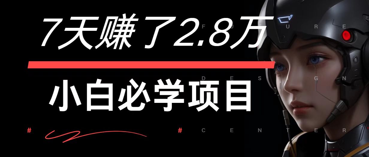 7天赚了2.8万！每单利润最少500+，轻松月入7万+小白有手就行-网创学习网