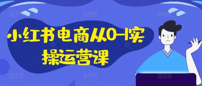 小红书电商从0-1实操运营课，小红书手机实操小红书/IP和私域课/小红书电商电脑实操板块等-网创学习网