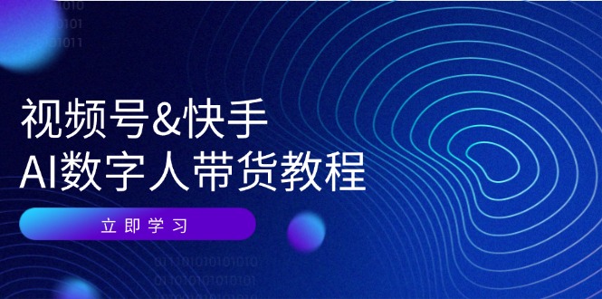 （12470期）视频号&快手-AI数字人带货教程：认知、技术、运营、拓展与资源变现-网创学习网