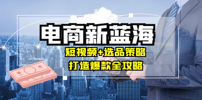 商家必看电商新蓝海：短视频+选品策略，打造爆款全攻略，月入10w+-网创学习网